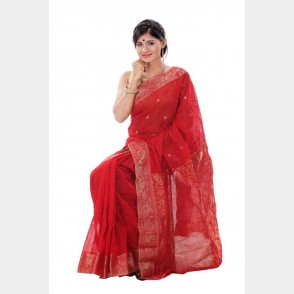 Lucrative Tangail cotton sharee with mercerized cotton along with blouse piece